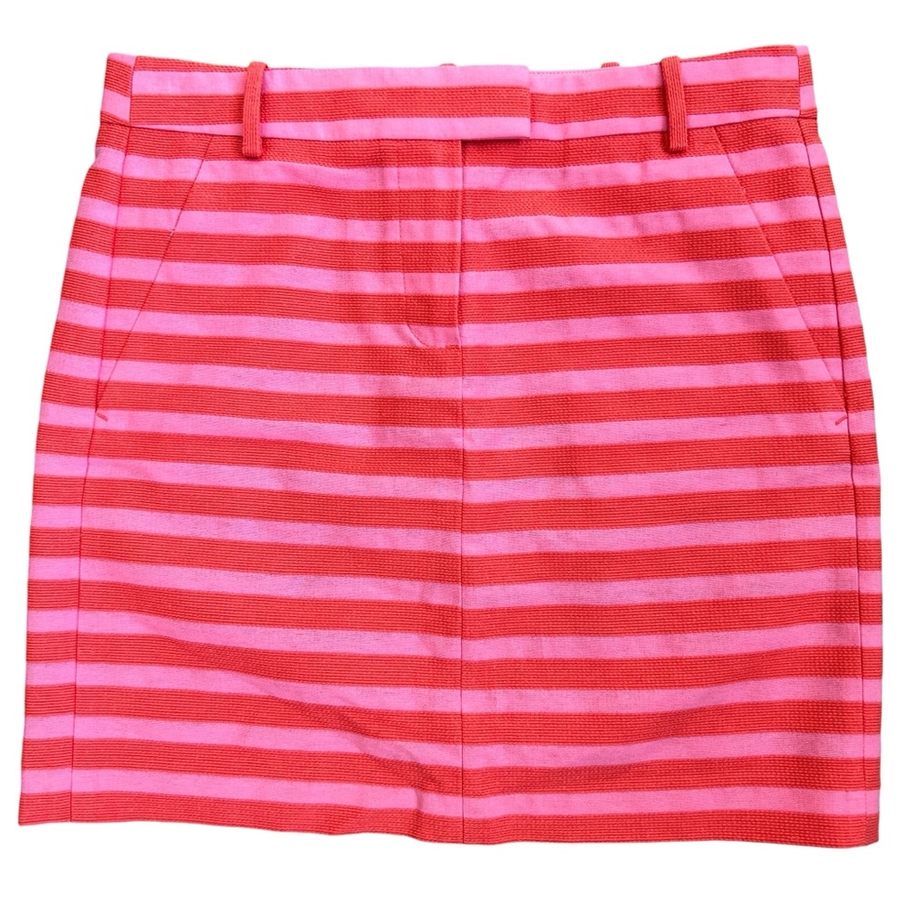 J. Crew Pink and Orange Striped Skirt